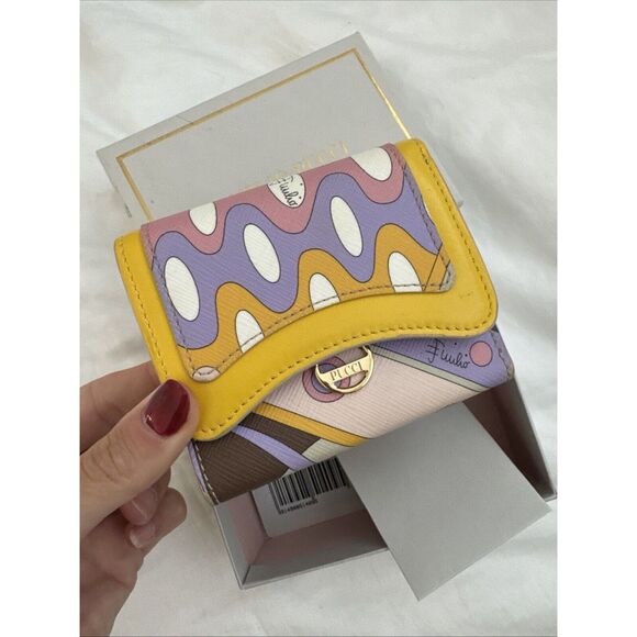Emilio Pucci Tri Fold Pouch Wallet W/box - Picture 2 of 16